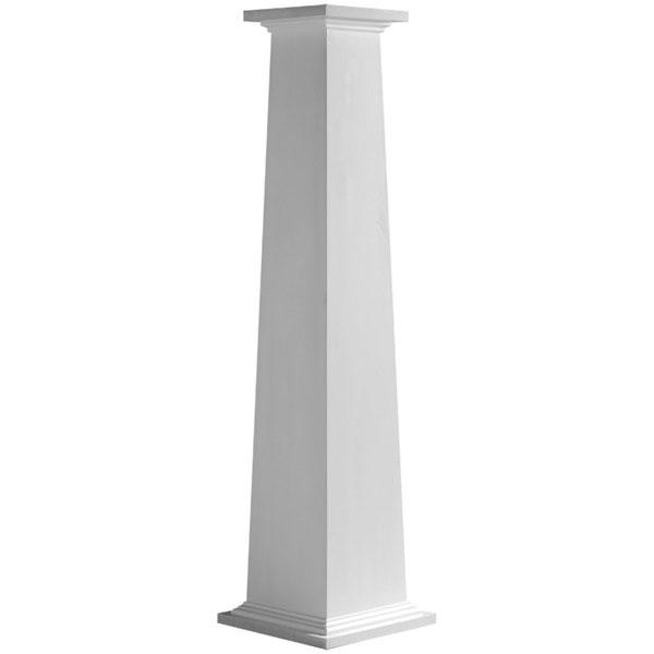 Turncraft Architectural - ECETP - Craftsman Classic Square Tapered Smooth Column w/ Standard Capital & Base