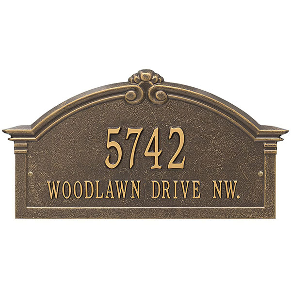 Whitehall Products LLC - WH3135 - 18 3/4"W x 10 1/4"H x 3/8"D Roselyn Grande Two Line Wall Plaque