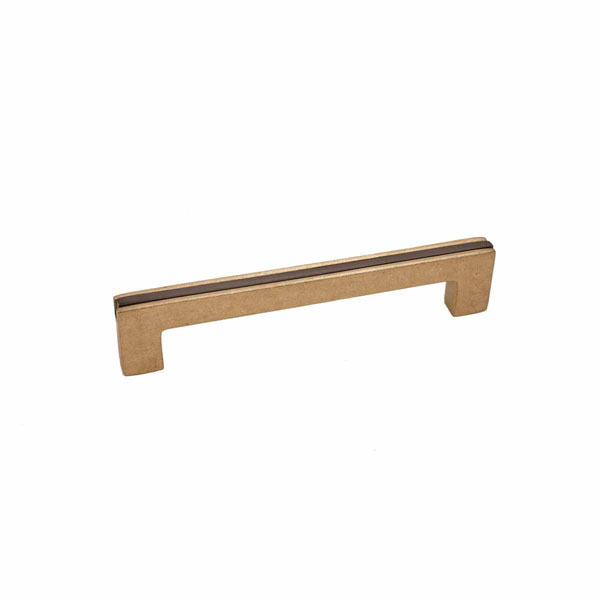 Hardware International - HI-AC-BANDED-HANDLE - Angle Two-Tone Style, Bronze Contemporary Banded Handle