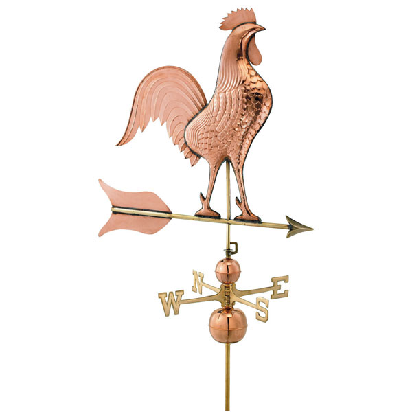 Good Directions - GD616P - Barn Rooster Estate Weathervane - Pure Copper
