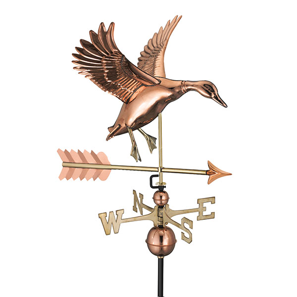 Good Directions - GD9605PA - Landing Duck with Arrow Weathervane - Pure Copper