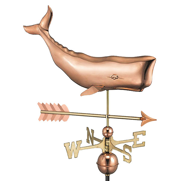 Good Directions - GD9660PA - 28"Whale with Arrow Weathervane - Pure Copper