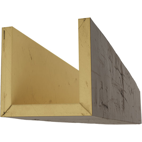Ekena Millwork - BMHH3-ST - 3-Sided (U-beam) Hand Hewn Endurathane Faux Wood Ceiling Beam