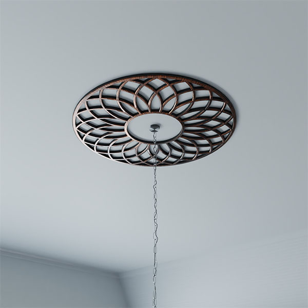 Ekena Millwork - CMPPCN - Cannes Architectural Grade PVC Pierced Ceiling Medallion