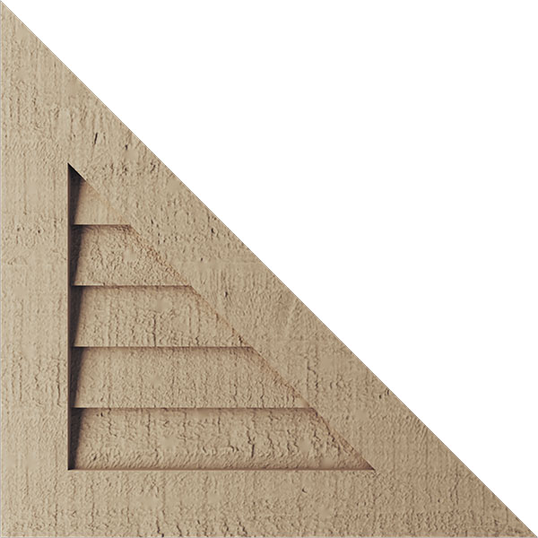 Ekena Millwork - CUSTOM-GVURRR - Timberthane Right Triangle Faux Wood Gable Vent, Primed Tan