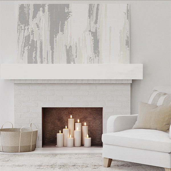 Ekena Millwork - MANUSM - Rustic Smooth Faux Wood Fireplace Mantel