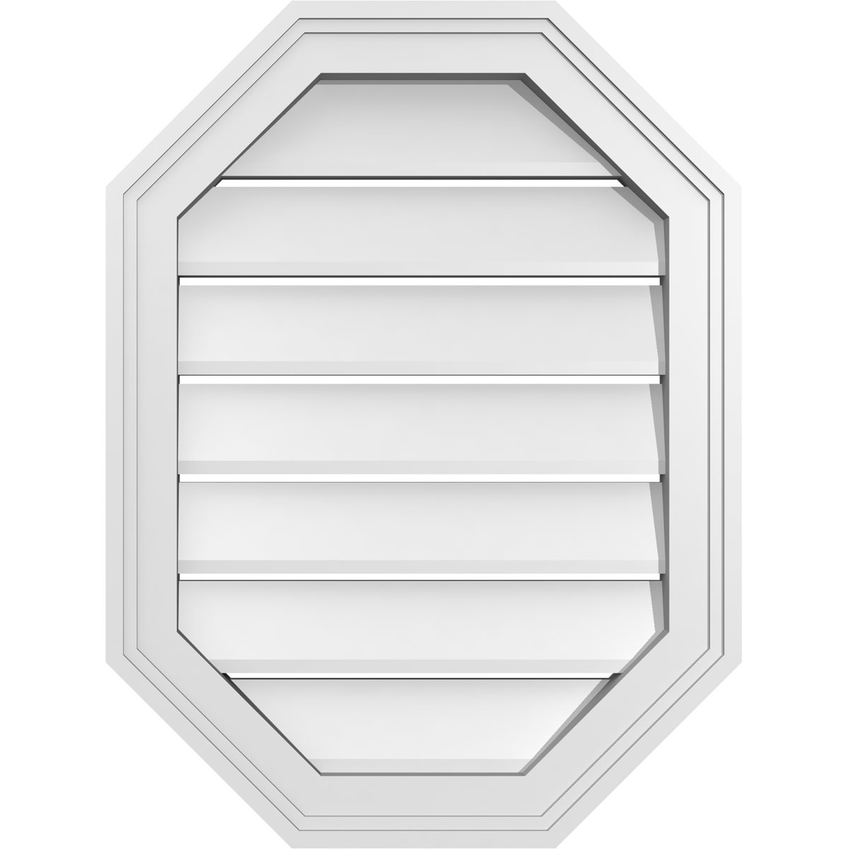 18-Inch Octagon Gable Vent – Weather-Resistant Attic Ventilation With Molded Screen & Rain Channel