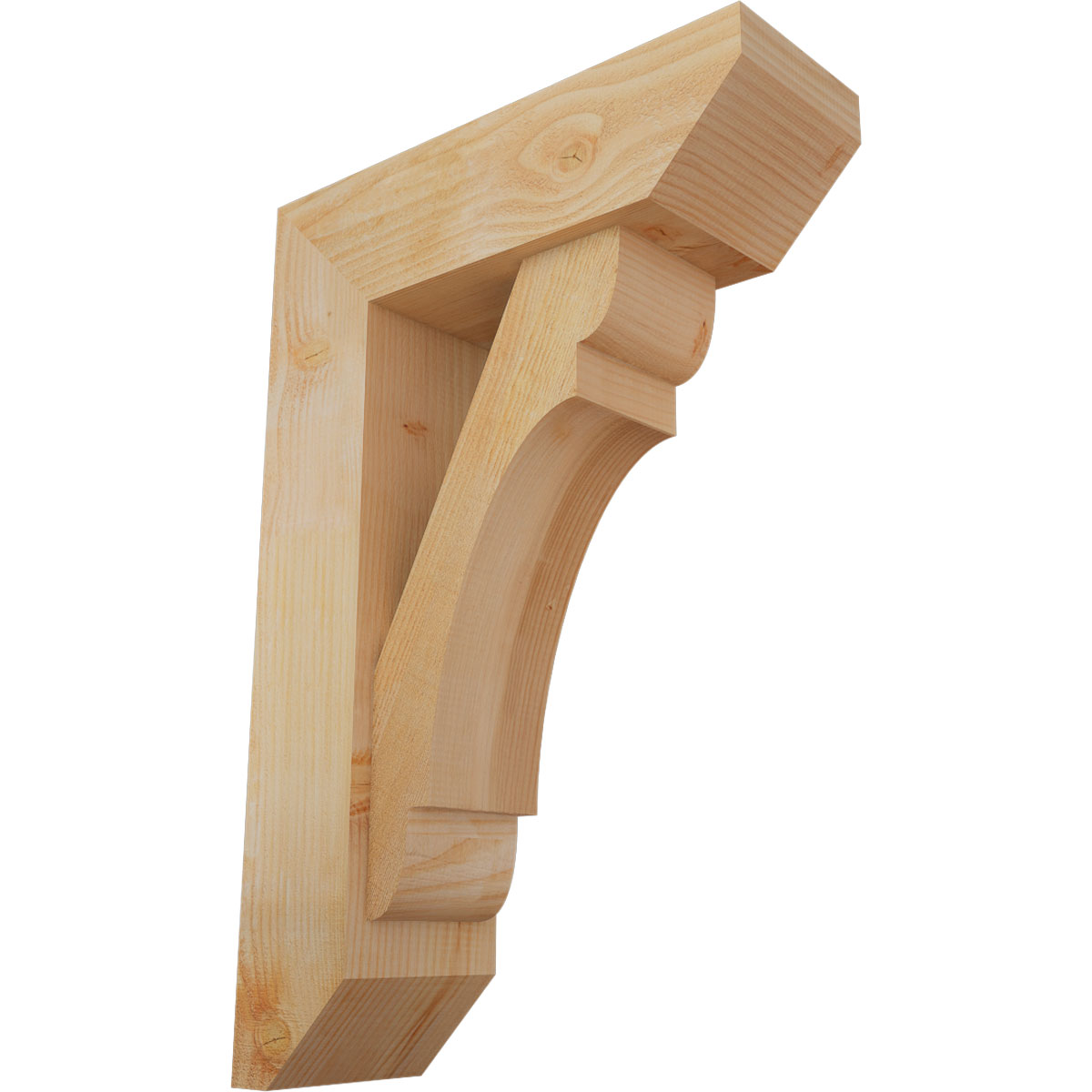 Ekena Millwork BKT0806X24X36OLY06RDF $278.99 - Rustic Wood Bracket