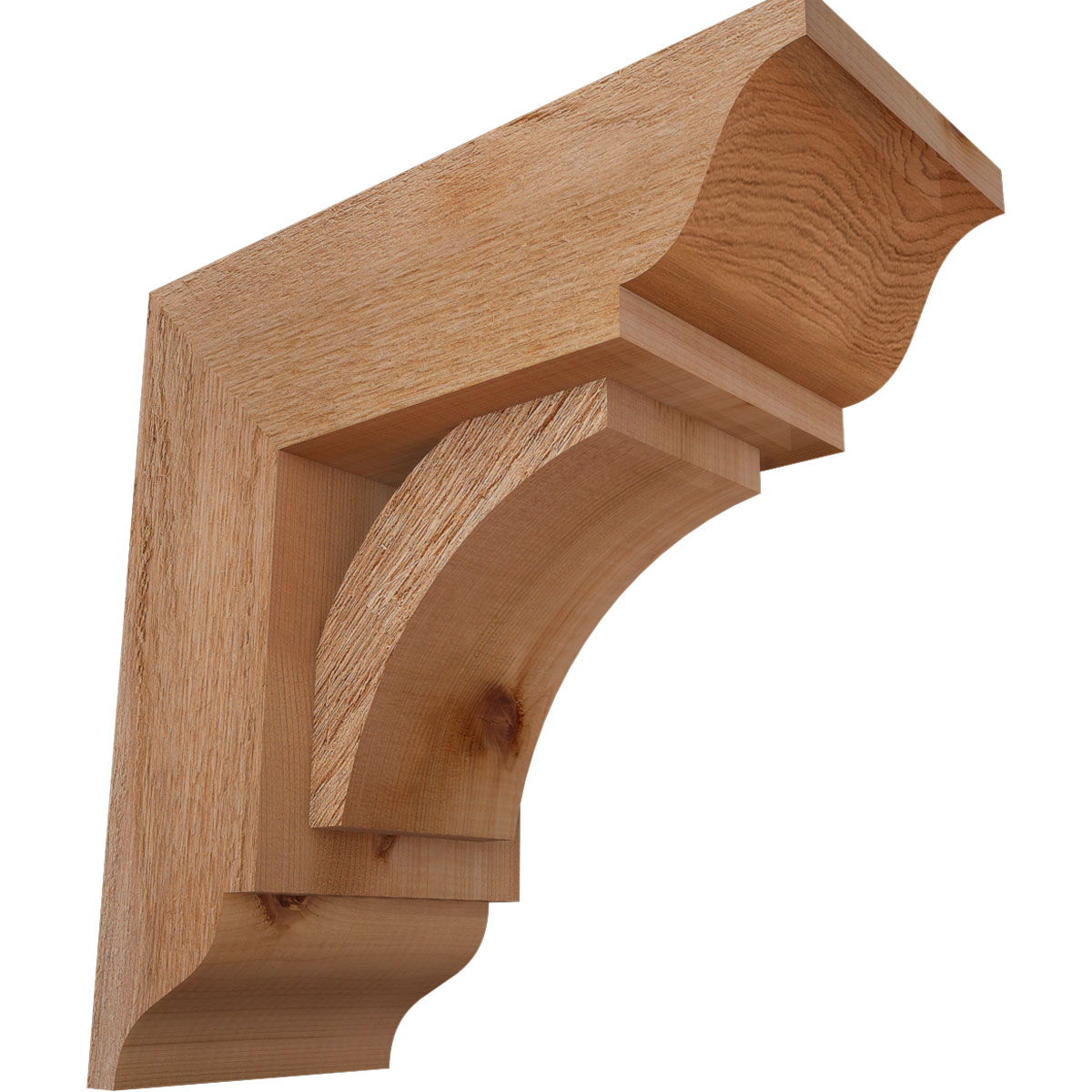 Ekena Millwork BKT0604X14X14THR01RWR $86.62 - Rustic Wood Bracket