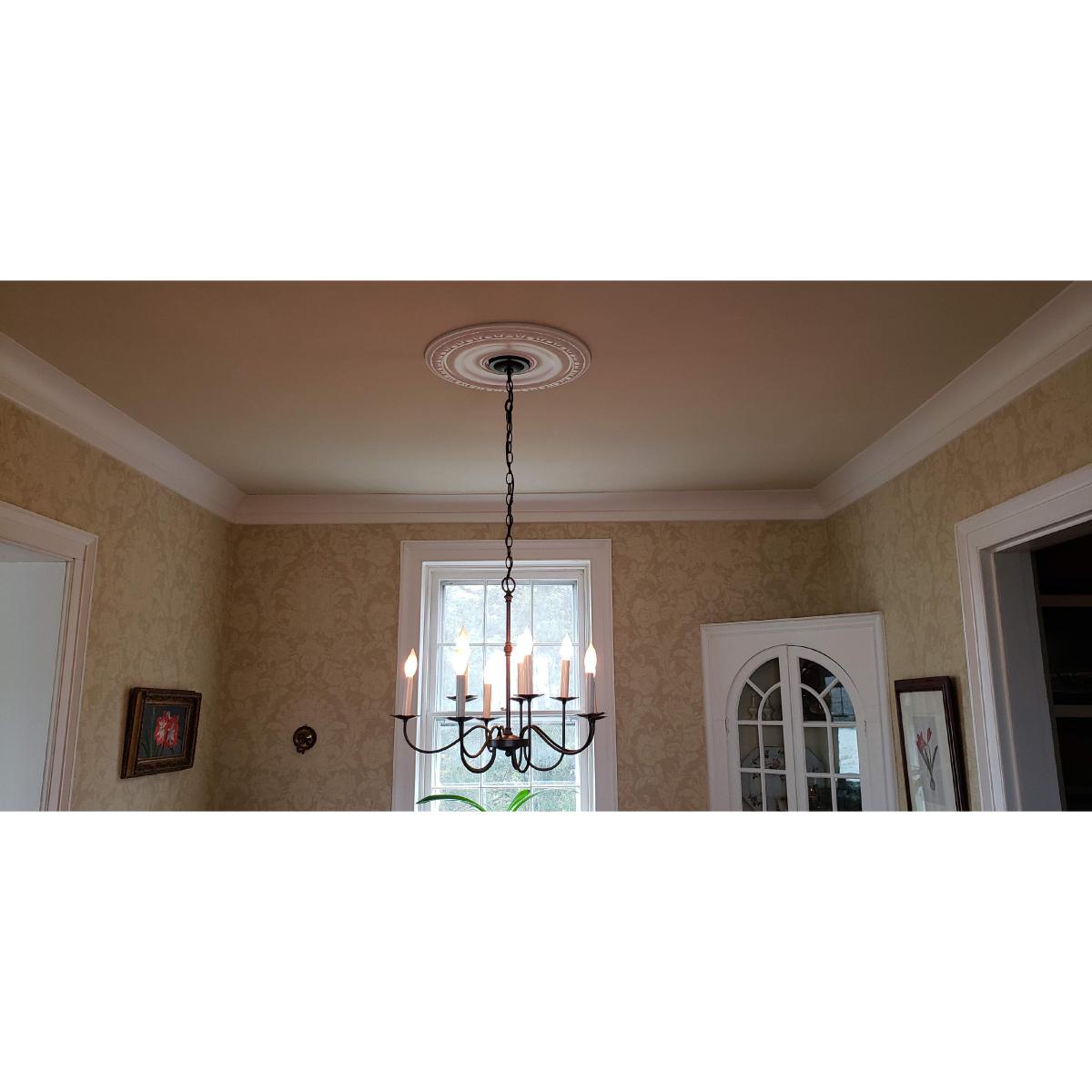 thumbnail image 2 of Ekena Millwork Jackson Ceiling Medallion 20" OD X 3-5/8" ID | Urethane Ceiling Decor Ready For Paint 2 of 10